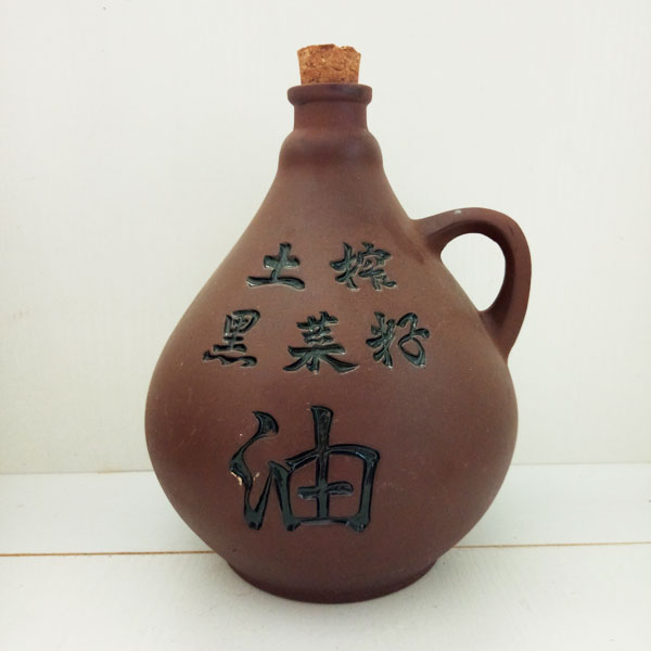 內蒙古土榨菜籽油紫砂陶瓷瓶