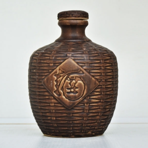 通用仿古竹編陶瓷酒瓶